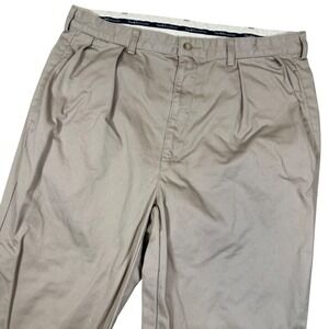 Polo Ralph Lauren Andrew Pant Men's 36x30 Khaki Pleated Cotton Chino Dress Pants